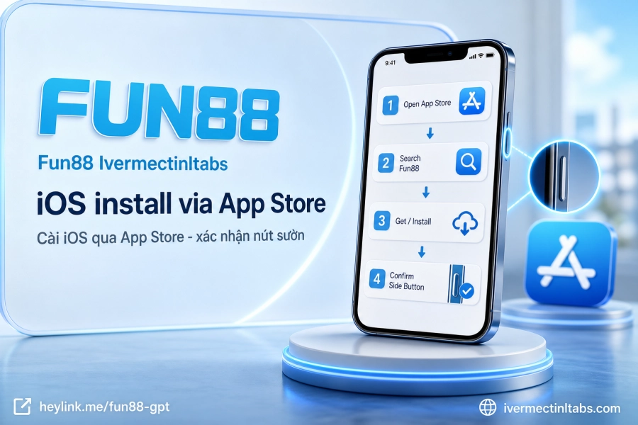 Cài đặt Fun88 iOS App Store xác nhận nút sườn iPhone